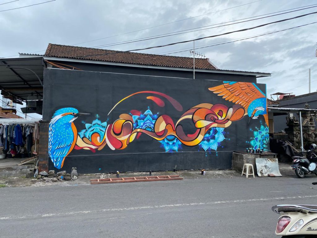 “Pájaro Sunrise” mural 2020, Bali